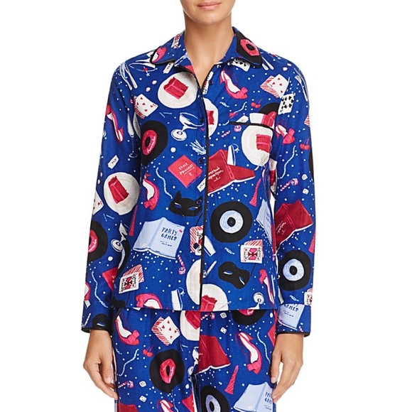 **JUST IN** Kate Spade Long Pj Set in Blue - Picture 1 of 3